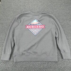 Burlebo Sweatshirt Mens 2XL Gray Find Your Wild Graphic Fleece Crewneck